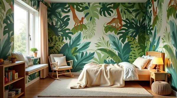 Créer une chambre d'enfant inspirante grâce au papier peint jungle